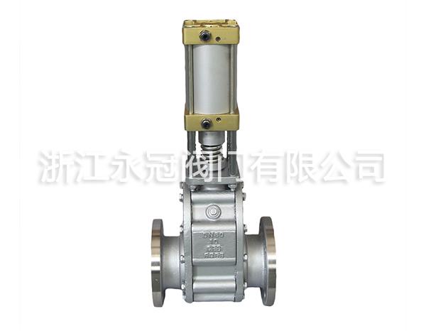 不鏽鋼(gang)氣動出料(liao)閥Z644TC