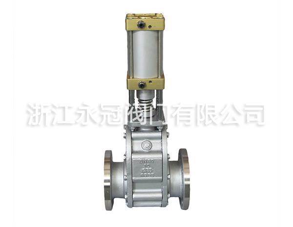 不鏽(xiu)鋼氣動(dong)出料閥(fa)Z644TC