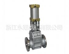 不鏽鋼(gāng)氣動陶瓷雙閘闆(pan)閥Z644TC