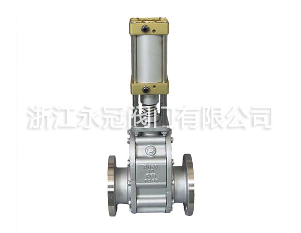 不鏽鋼(gang)氣動出(chū)料閥Z644TC