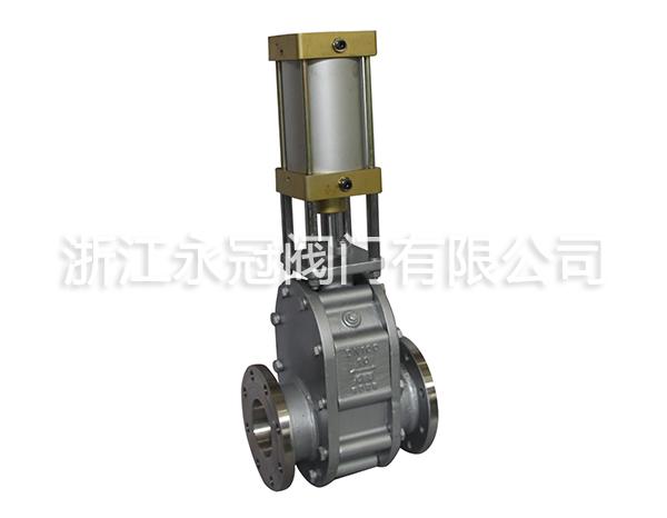 不(bú)鏽鋼氣動陶瓷雙(shuang)閘闆閥Z644TC