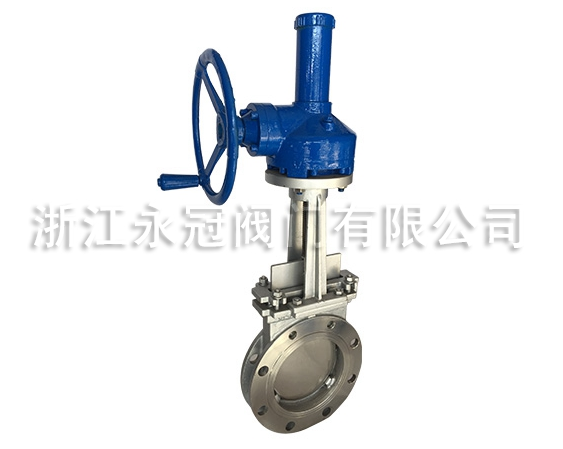 手動傘齒(chǐ)輪刀閘閥 手動傘(san)齒輪刀閘閥