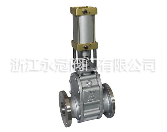 氣動陶瓷雙(shuang)閘闆閥